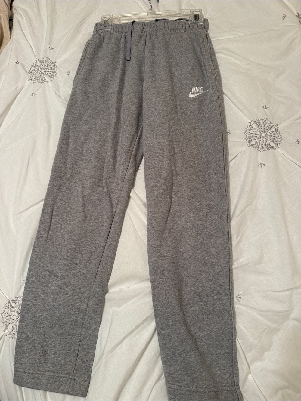 Nike Gray Sweatpants with White Logo